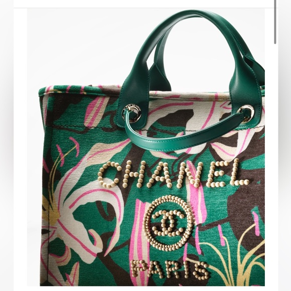CHANEL SMALL SHOPPING BAG fall-winter 2023/24 pre-collection Green & Multicolor - Picture 4 of 5